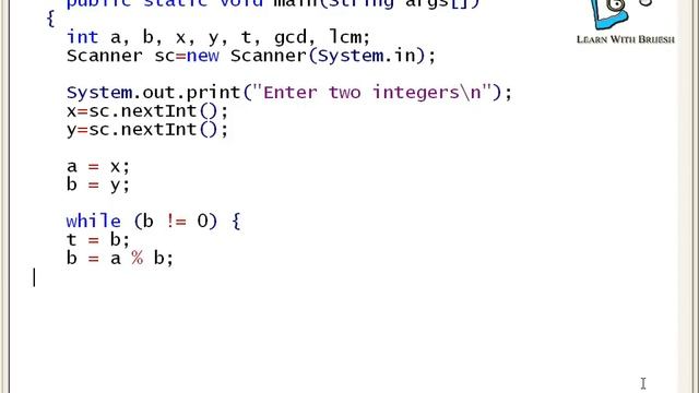 31 Java program to find HCF and LCM смотреть онлайн