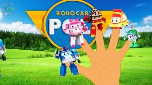 Поли Робокар Новые серии семья  пальчиков на русском и на английском языке