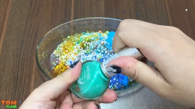 BLUE DISNEY PRINCESS FROZEN Elsa & Anna Slime | Mixing Random Things Into Slime