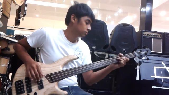 TESTING a fretless bass; Fly me to the moon смотреть онлайн