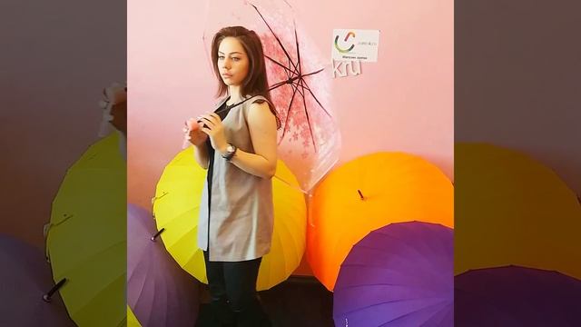 Складной прозрачный зонт Лепестки на zontok.ru смотреть онлайн