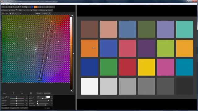 Tools for working with the A/B color grid in 3D LUT Creator смотреть онлайн