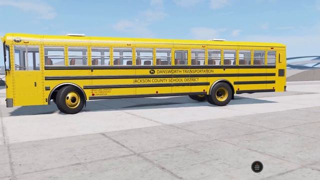 BeamNG Drive - Rear Engine School Bus Suspension Test on the Gridmap V2 смотреть онлайн