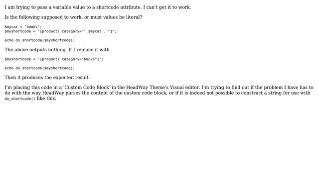 Wordpress: Problem using $var for shortcode attr value (2 Solutions!!) смотреть онлайн