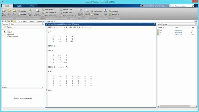 How to Transpose a Matrix in MATLAB. [HD] смотреть онлайн