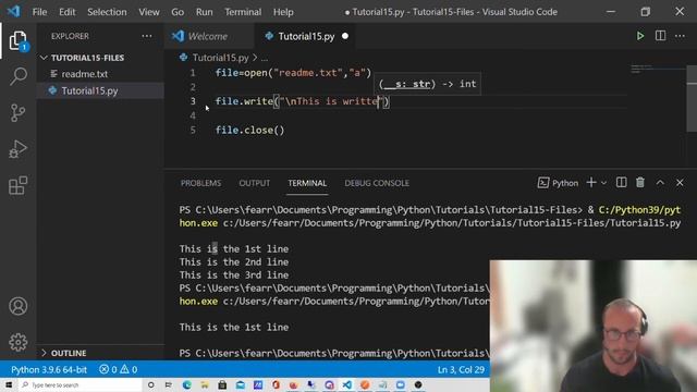 Python Programming for Beginners Tutorial 15 : Reading and writing files смотреть онлайн