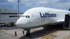 Lufthansa Airbus A380 - at George Bush Intercontinental Airport