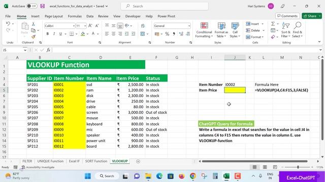 Excel + Chat GPT - Excel VLOOKUP Tutorial - Excel Formulas смотреть онлайн