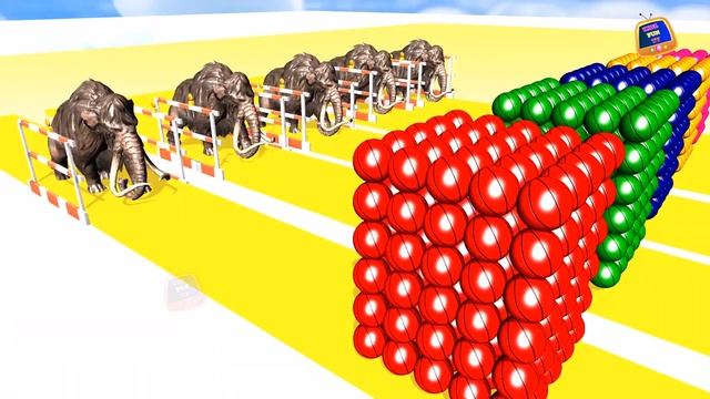 Choose The Right colors balls Game with Giant Mammoth AND COLOR BALLS fun game смотреть онлайн