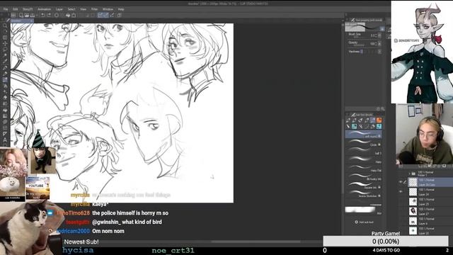 Sunday Sketch Stream SpeedPaint смотреть онлайн