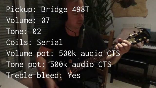Gibson 498T 300k stock vs 500k CTS pot comparison смотреть онлайн
