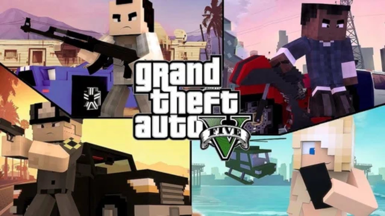 ИГРА ГТА В МАЙНКРАФТ смотреть онлайн