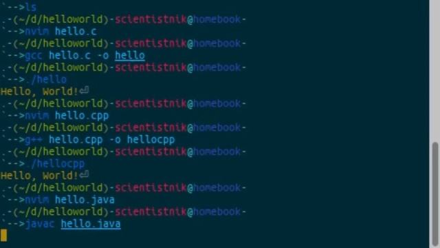 Hello, World! на разных языках программирования смотреть онлайн