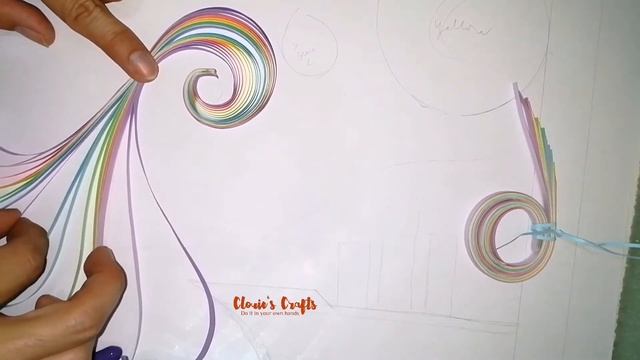Quilling Swirls Tutorial | How to make Quilling Rainbow Clouds | Filigrana de papel | Clouie May смотреть онлайн