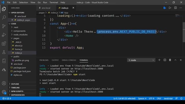 NextJs - React Framework - Environment Variables смотреть онлайн
