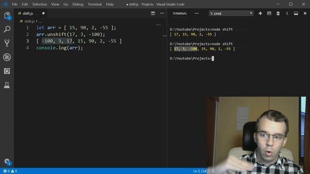 shift and unshift in JS - [ Array methods you must know in 2019 ] смотреть онлайн