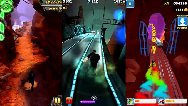 Temple Run 2 Blazing Sands VS Agent Dash VS Subway Surfers Arabia Android iPad iOS Gameplay HD смотреть онлайн