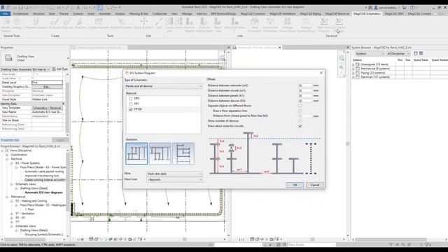 MagiCAD 2022 UR1 for Revit | Automatic ELV riser schematic смотреть онлайн