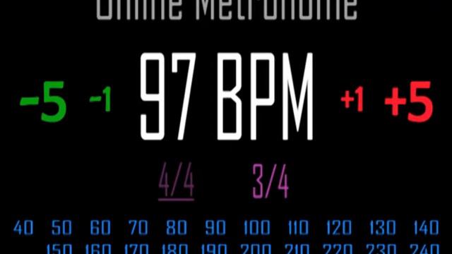 Metronomo Online - Online Metronome - 97 BPM 3/4 смотреть онлайн