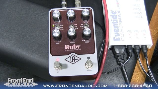 Universal Audio Ruby '63 Top Boost Amplifier Pedal At Front End Audio
