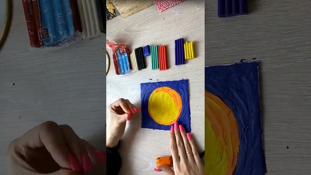 Рисуем Космос пластилином #рисунок #творчество #лепка смотреть онлайн