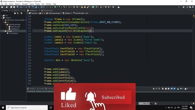 Java GUI Crash Course Tutorial #9 - GridLayout Manager explained using Java swing смотреть онлайн