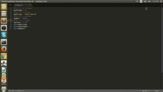 Ruby Programming Tutorial | Variables and String Interpolation [3] смотреть онлайн