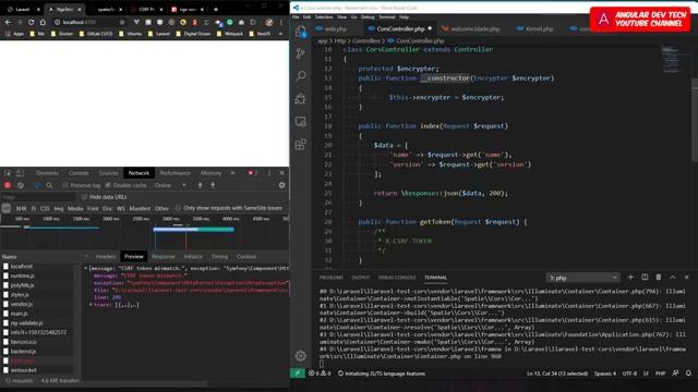 Post Data from Angular to Laravel Fixed CORS смотреть онлайн