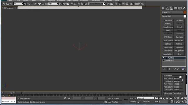 3ds Max Урок по применению модификатора MultiRes без звука смотреть онлайн