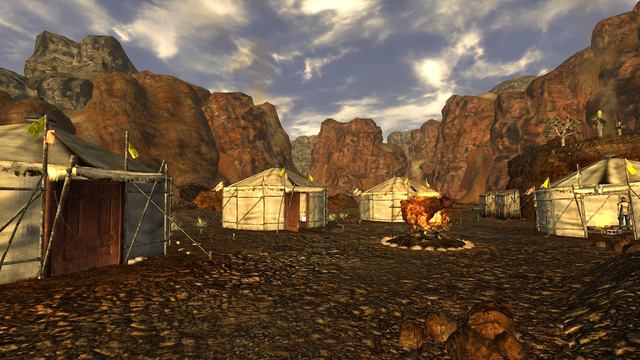 Fallout: New Vegas - Great Khan Camp (birds, fire pit, wind) смотреть онлайн