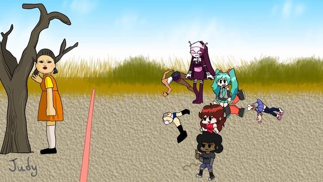 오징어 게임 Squid game with 8 Girl FNF Characters смотреть онлайн