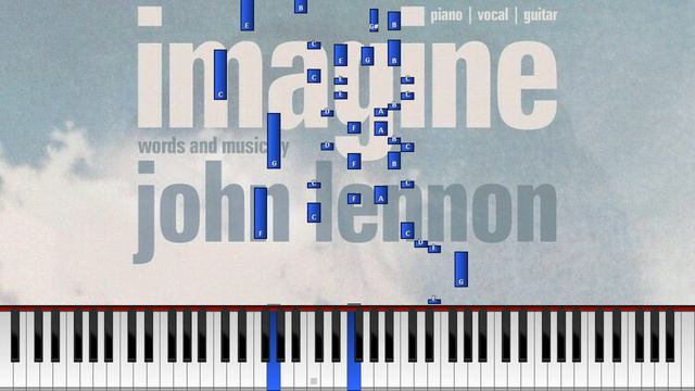 John Lennon - "Imagine" (Synthesia) [Roland E-5] *Tutorial* смотреть онлайн