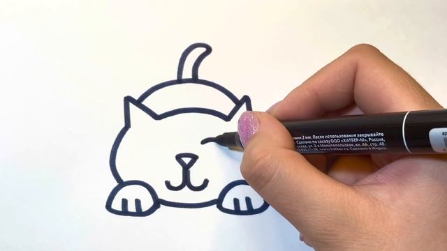 Как просто нарисовать кошку смотреть онлайн