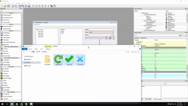 Qt Designer - create application GUI (DESIGN APPLICATION LAYOUT) - part 02 смотреть онлайн