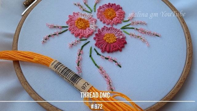 Dimensional Embroidery?Flowers pistil stitch ? Brazilian beadwork? смотреть онлайн