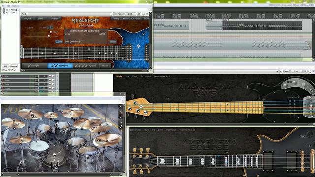 RealEight Ample Metal AME AMR Toontrack EZDrummer 2 - Here to Stay (Korn Instrumental Cover) смотреть онлайн