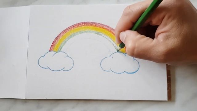 Как нарисовать радугу * рисование для детей * акварельные карандаши * rainbow drawing with pencils смотреть онлайн