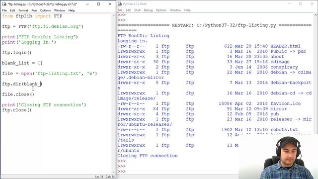 How To Export FTP Directory Listing to a File with Python смотреть онлайн