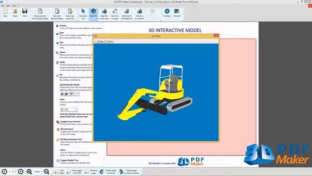 3D PDF Maker StandAlone Tutorial 2c. 3D PDF with Inventor Models, Assemblies (.iam) and Parts (.ipt смотреть онлайн