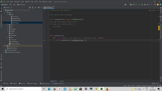 PYPI CLONE Avec FastAPI + Dependency Injection +Docker:Authentification [12/50]
