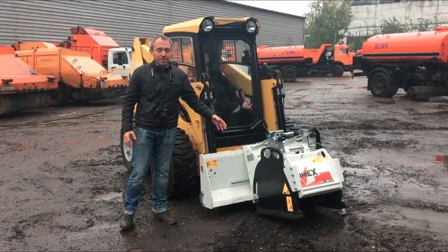 МИНИ ПОГРУЗЧИК АНТ и ДОРОЖНАЯ ФРЕЗА SIMEX СИМЕКС ямочный ремонт смотреть онлайн