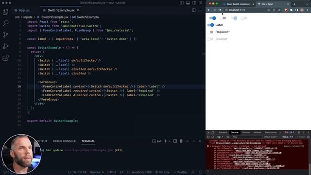 Switch - Learn Material UI Components in React смотреть онлайн