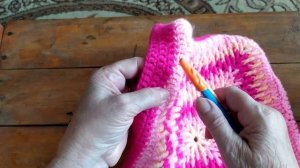 СИДУШКА НА ТАБУРЕТ КРЮЧКОМ.ОБЗОР.