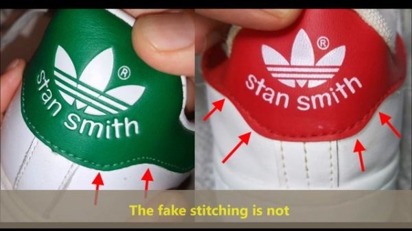 Adidas Stan Smith real vs Fake. How to spot counterfeit Adidas Stan Smith white sneakers