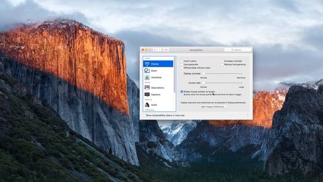 Mac OS X El Capitan - enable/disable shake mouse pointer to locate feature смотреть онлайн