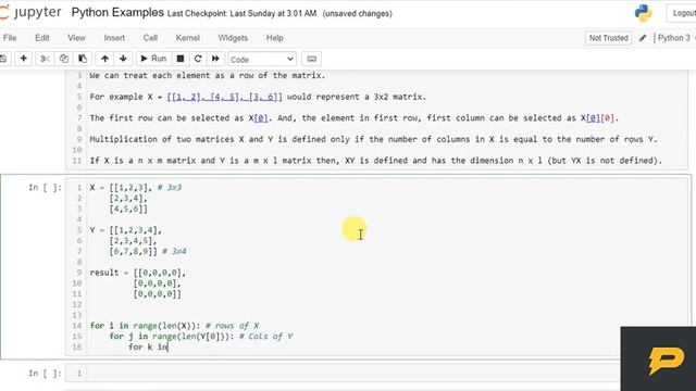 Python Program to Multiply Two Matrices смотреть онлайн