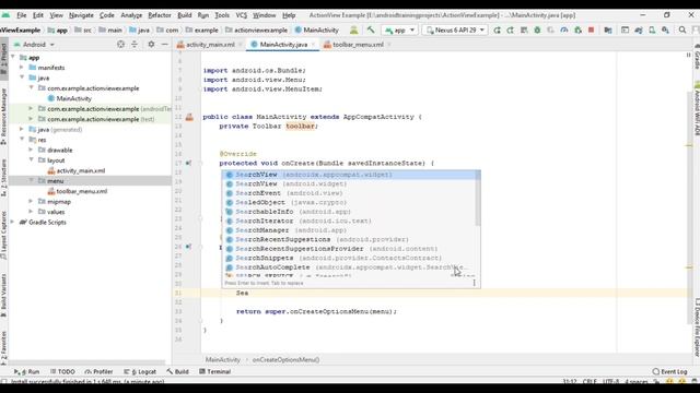 Android Java Tutorial 2020 - 13 - Use a Search Action View on Toolbar смотреть онлайн