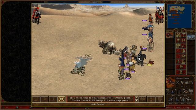 Heroes III - Ranged Units VS. Melee Units (9999 Of Each Unit) смотреть онлайн