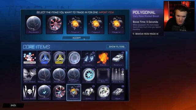 I'M *ADDICTED* TO VERY RARE TRADE UPS IN ROCKET LEAGUE!