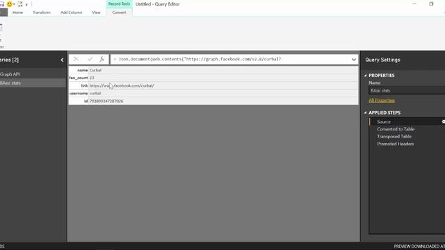 Import data from Facebook API in Power BI (Part 2) смотреть онлайн